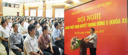 Đảng bộ Văn phòng Chính phủ quán triệt Nghị quyết Trung ương 5 khóa XI